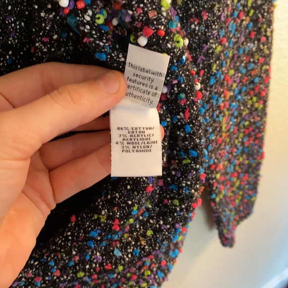 Diane Von Furstenberg Ballerina Embellished Tweed Wrap Sweater - Picture 6 of 7